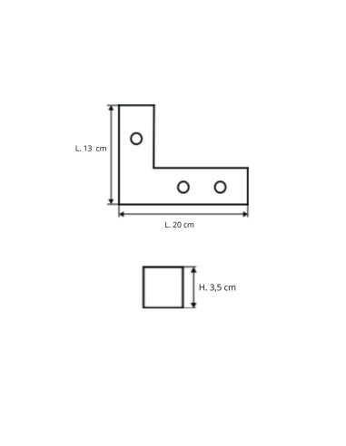 CANTON P | SET of 4 Plastic Legs | Matt Black | H.3,5 L.13x20 cm | Legs for Sofas and Armchairs