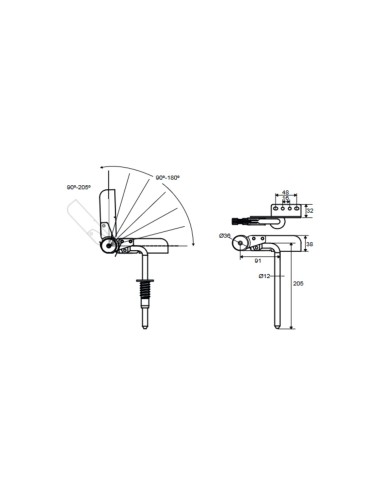 TEXAS | Snodo Poggiatesta Sfilabile | SET da 2 coppie+ Boccole | Inclinazione 90-205° |