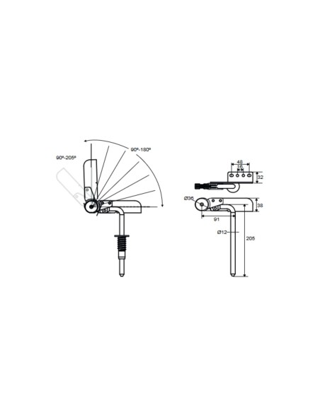 TEXAS | Snodo Poggiatesta Sfilabile | SET da 2 coppie+ Boccole | Inclinazione 90-205° |