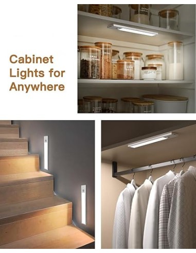 BOSTON 4 BIANCO | Lampada LED Magnetica con Sensore PIR | Ricaricabile MICRO USB |