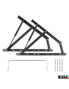 ALZARETE N Letto MATRIMONIALE | Meccanismo sollevamento Letto Contenitore | KIT COMPLETO: 2 Trapezi + 2 Pistoni + Viti di Mon...