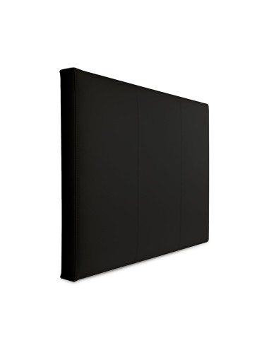 Testiera in Ecopelle | Singola | 80X60 | Righe | Nero | Letto singolo |