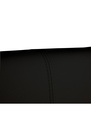 Testiera in Ecopelle | Singola | 80X60 | Righe | Nero | Letto singolo |