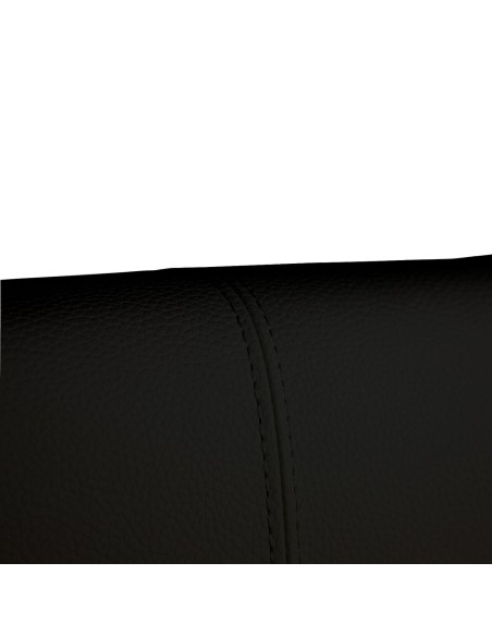 Testiera in Ecopelle | Singola | 80X60 | Righe | Nero | Letto singolo |