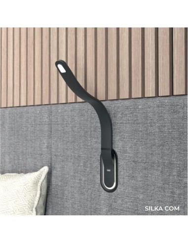 SILKA-COM USB NERA | Lampada LED Flessibile con attacco USB | Accensione Touch |