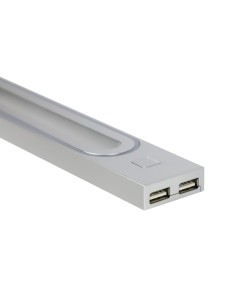 GABI R/USB ALUMINUM | LED Lamp with dual USB port | Lamp: Aluminum | Light: Cold Light | Voltage: 12V 2