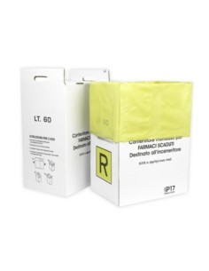 PORTARIFIUTI FARMACI SCADUTI | Set da 5 pezzi | Contenitore per farmaci scaduti | 60 Litri