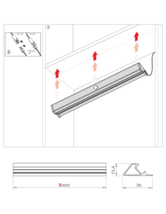 PROFIL LM PIR | LED Profile with PIR motion sensor | Lamp: Aluminum | Light: Cool | L. 30 cm 2