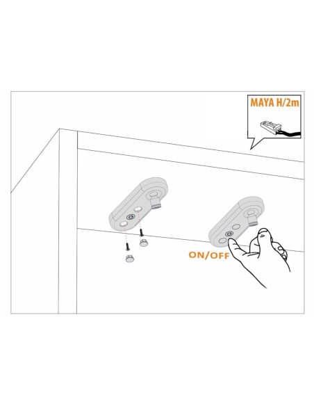 MAYA H/2M NERA | Lampada LED per soggiorno | Lampada: Nera | Luce: Naturale | Voltaggio: 12V