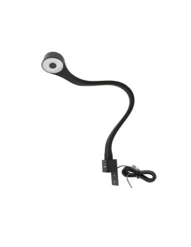 FLEXI-R USB BLACK | Flexible LED Lamp with USB port | Lamp: Black | Light: Natural | Voltage: 12 V