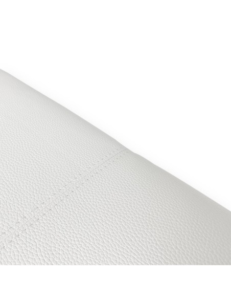TESTIERA | Spalliera in Ecopelle | Colore Bianco | Cuciture Righe | Dimensione 180X80
