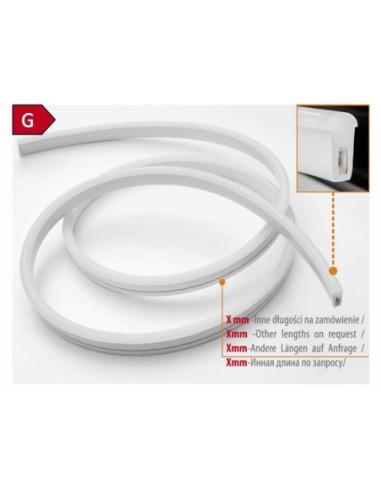 PROFILO FLEX | Profilo LED flessibile | Luce: Calda | Lunghezza: 65 cm | Voltaggio: 12V