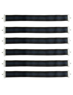 CINGHIA ELASTICA RETE LETTO | SET 6 pezzi | Lunghezza a Riposo 49 cm - Lunghezza di massima estensione 65 cm