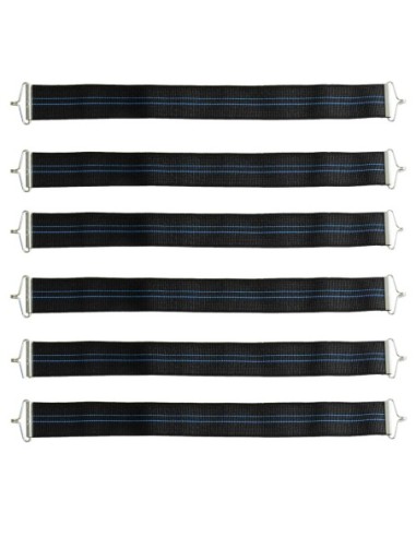 CINGHIA ELASTICA RETE LETTO | SET 6 pezzi | Lunghezza a Riposo 49 cm - Lunghezza di massima estensione 65 cm