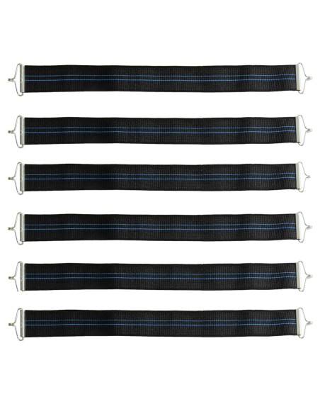 CINGHIA ELASTICA RETE LETTO | SET 6 pezzi | Lunghezza a Riposo 49 cm - Lunghezza di massima estensione 65 cm