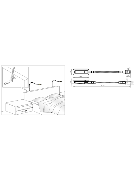ETA CHROME-PLATED | Flexible LED lamp | Lamp: Chrome-plated | Light: Cold Light | Voltage: 12 V