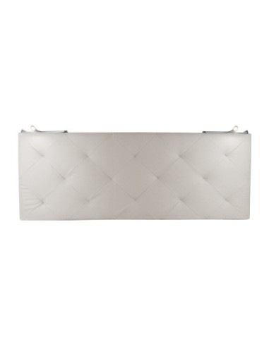 TESTIERA | Spalliera in Ecopelle con 2 Lampade a Led Touch | Colore Surf Ice | Cuciture Rombi | Dimensioni L.160 H.60