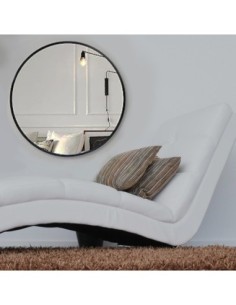 SP17 | Specchio da Parete LED Rotondo Con Cornice Nera | Accensione Touch | Dimensioni: 60x60 cm | Luce: NW 2