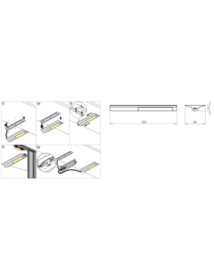 NIKKA DOOR | Lampada per armadi con accensione a sensore | Lampada: Alluminio | Luce: Fredda | Voltaggio: 12V 2