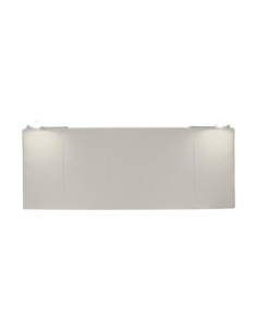 TESTIERA | Spalliera in Ecopelle con 2 Lampade a Led Touch | Colore Ice | Cuciture Righe | Dimensioni L.160 H.60 | 2