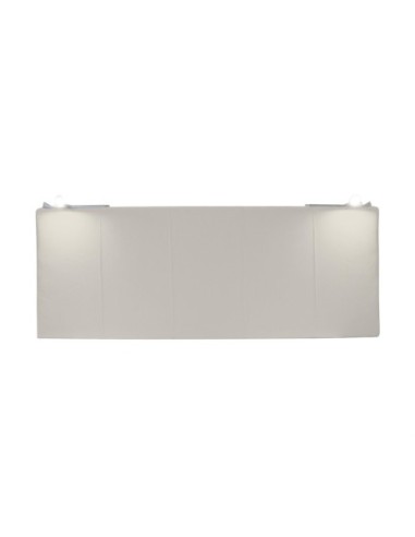 TESTIERA | Spalliera in Ecopelle con 2 Lampade a Led Touch | Colore Ice | Cuciture Righe | Dimensioni L.160 H.60 |