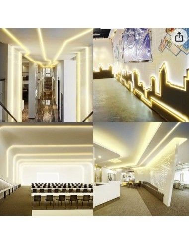 PROFILO FLEX COB | Profilo LED flessibile | Luce: Calda | Dimensioni: Lunghezza 5m - Spessore 5 mm | Voltaggio: 12V