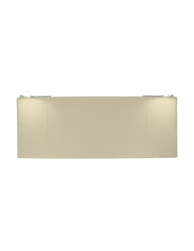 TESTIERA | Spalliera in Ecopelle con 2 Lampade a Led Touch | Colore Avorio | Cuciture Righe | Dimensioni L.180 H.80