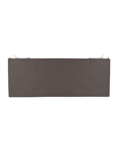 TESTIERA | Spalliera in Ecopelle con 2 Lampade a Led Touch | Colore Grigio Scuro | Cuciture Rombi | Dimensioni L.180 H.80