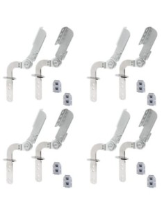 FF02 PIATTO | SET da 4 coppie + Boccole |  Snodo Poggiatesta per divani | Inclinazione 90-180°