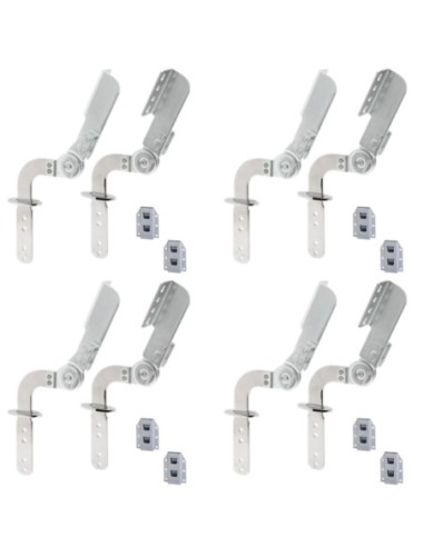 FF02 PIATTO | SET da 4 coppie + Boccole |  Snodo Poggiatesta per divani | Inclinazione 90-180°