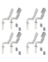 FF02 PIATTO | SET da 4 coppie + Boccole |  Snodo Poggiatesta per divani | Inclinazione 90-180°