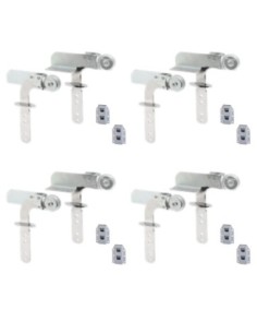 FF02 PIATTO | SET da 4 coppie + Boccole |  Snodo Poggiatesta per divani | Inclinazione 90-180° 2
