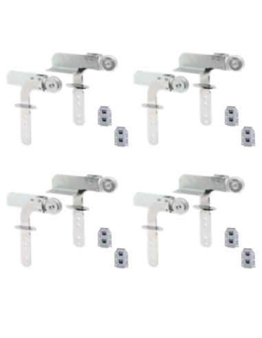 FF02 PIATTO | SET da 4 coppie + Boccole |  Snodo Poggiatesta per divani | Inclinazione 90-180°