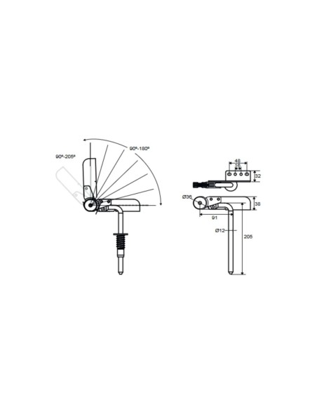 TEXAS | Snodo Poggiatesta Sfilabile | SET da 2 coppie+ Boccole | Inclinazione 90-180°