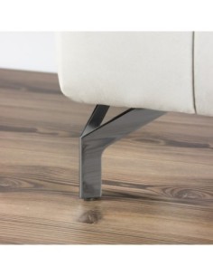 NEW SIENA | SET da 4 Piedi e 16 viti | Nickel Nero | H.12,5 cm | Piedini per divani e poltrone | 2