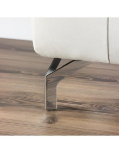 NEW SIENA | SET da 4 Piedi e 16 viti | Cromo Lucido | H.12,5 cm | Piedini per divani e poltrone | 2