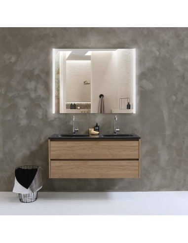SP2 | Rectangular LED Wall Mirror | Switch with Motion Sensor | Dimensions: 80x65 cm | Cold Light