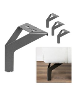 NEW SIENA | SET da 4 Piedi e 16 viti | M9 | H.12,5 cm | Piedini per divani e poltrone |