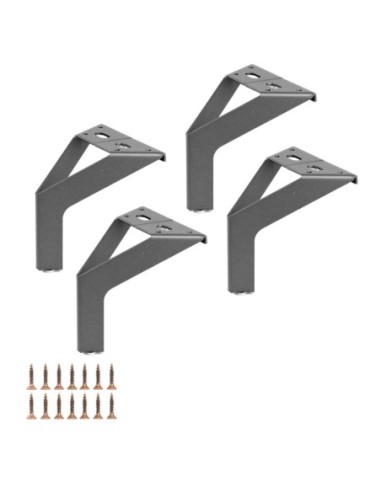 NEW SIENA | SET da 4 Piedi e 16 viti | M9 | H.12,5 cm | Piedini per divani e poltrone |