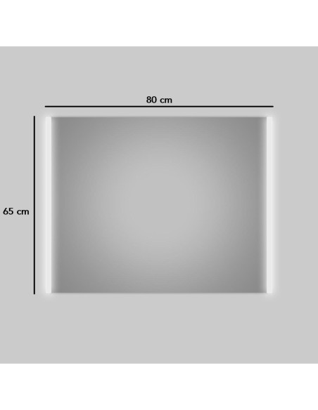 SP2 | Specchio a LED Rettangolare | Specchio Bagno con profili luce | Specchio da parete con illuminazione LED | Interruttore...