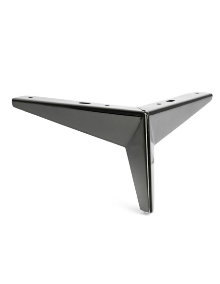CAMBRIDGE | Set of 4 Legs and 16 Screws | Black Nickel Finish | H.13 cm | Legs for Sofas and Armchairs