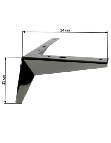 CAMBRIDGE | SET da 4 Piedi e 16 viti | Nickel Nero | H.13 | Piedi per divani e poltrone |