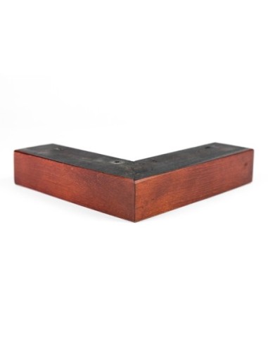FELANG | SET 4 Piedi in legno e 16 viti | Dimensioni: H.4 -  L.19 cm | Colore: Ciliegio | Piedini per divani