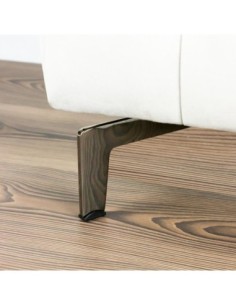 NEWMAN | SET da 4 Piedi e 16 viti | Nickel Nero | H. 12,5 cm | Piedini per divani e poltrone | 2