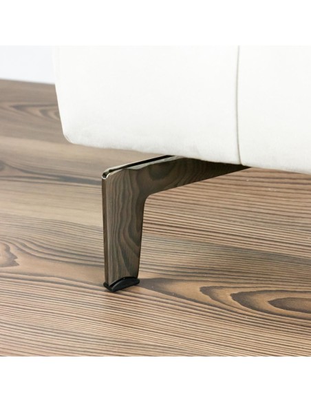 NEWMAN | Set of 4 Legs and 16 Screws | Black Nickel Finish | H.12,5 cm | Legs for Sofas and Armchairs