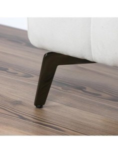 MANTOVA | SET da 4 Piedi e 16 viti | Nickel Nero | H.17 | Piedini per divani e letti | 2