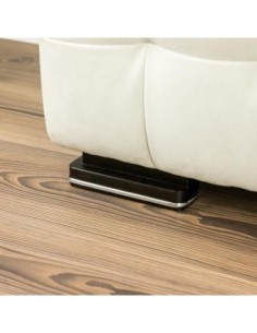 GENIUS JESOLO S557 | SET 4 Piedi in legno | Dimensioni: H.4,5 - L.16 cm | Wenghè | Piedini per divani e poltrone 2
