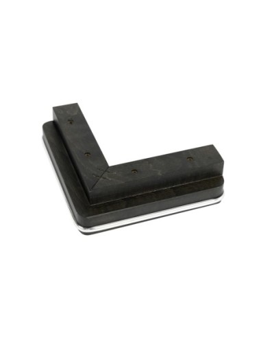 GENIUS JESOLO S557 | SET 4 Piedi in legno | Dimensioni: H.4,5 - L.16 cm | Wenghè | Piedini per divani e poltrone