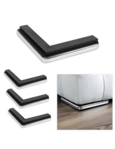 R3 1818 PROFS435 | SET 4 Piedi in Legno | Dimensioni: H.3,5-L. 18 cm | Wenghè | Piedini per letti e divani