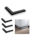 R3 1818 PROFS435 | SET 4 Piedi in Legno | Dimensioni: H.3,5-L. 18 cm | Wenghè | Piedini per letti e divani